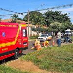 Bombeiros atendem mulher vítima de acidente de trânsito em Ituiutaba