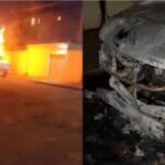 Caminhonete para aplicação do fumacê pega fogo no Bairro Morumbi em Uberlândia