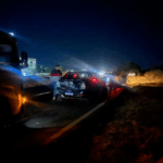 Vítima fica ferida em engavetamento com cinco veículos na MGC-497 em Uberlândia