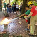 Bombeiros realizam treinamento de brigada e capacitam colaboradores para situações de emergência em Cachoeira Dourada