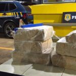 Vídeo: Motorista fura bloqueio, foge em alta velocidade e abandona 200 kg de maconha na BR-365