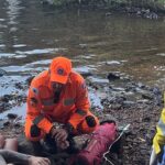 Homem é socorrido após princípio de afogamento em cachoeira de Uberlândia