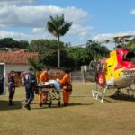Arcanjo 06 realiza transporte aeromédico de mulher em Ituiutaba