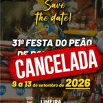 Prefeito cancela Festa do Peão de Limeira do Oeste após falta de recursos; evento custaria mais de R$ 1 milhão