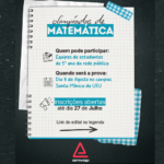 Edital publicado: 1ª Olimpíada Regional de Matemática da Amvap