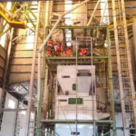 Trabalhador cai em silo e é içado por bombeiros após ficar preso a cerca de 10 metros de altura em Frutal