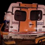 Engavetamento com viatura da PM deixa ferido na BR-050 em Uberlândia