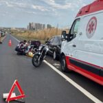 Motociclista fica ferido em acidente no Avel Viário Sul, em Uberlândia