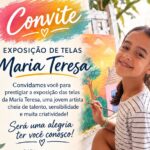 Menina de 9 anos vai expor suas pinturas neste sábado (31) em Santa Vitória